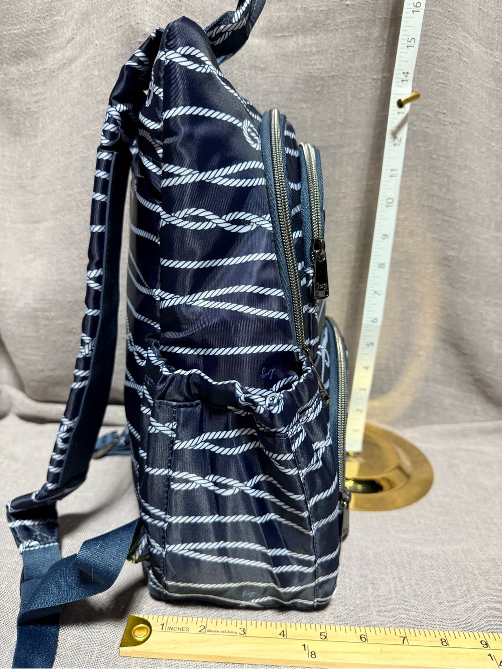 lug Navy & White Rope-Print Backpack - Picture 4 of 10